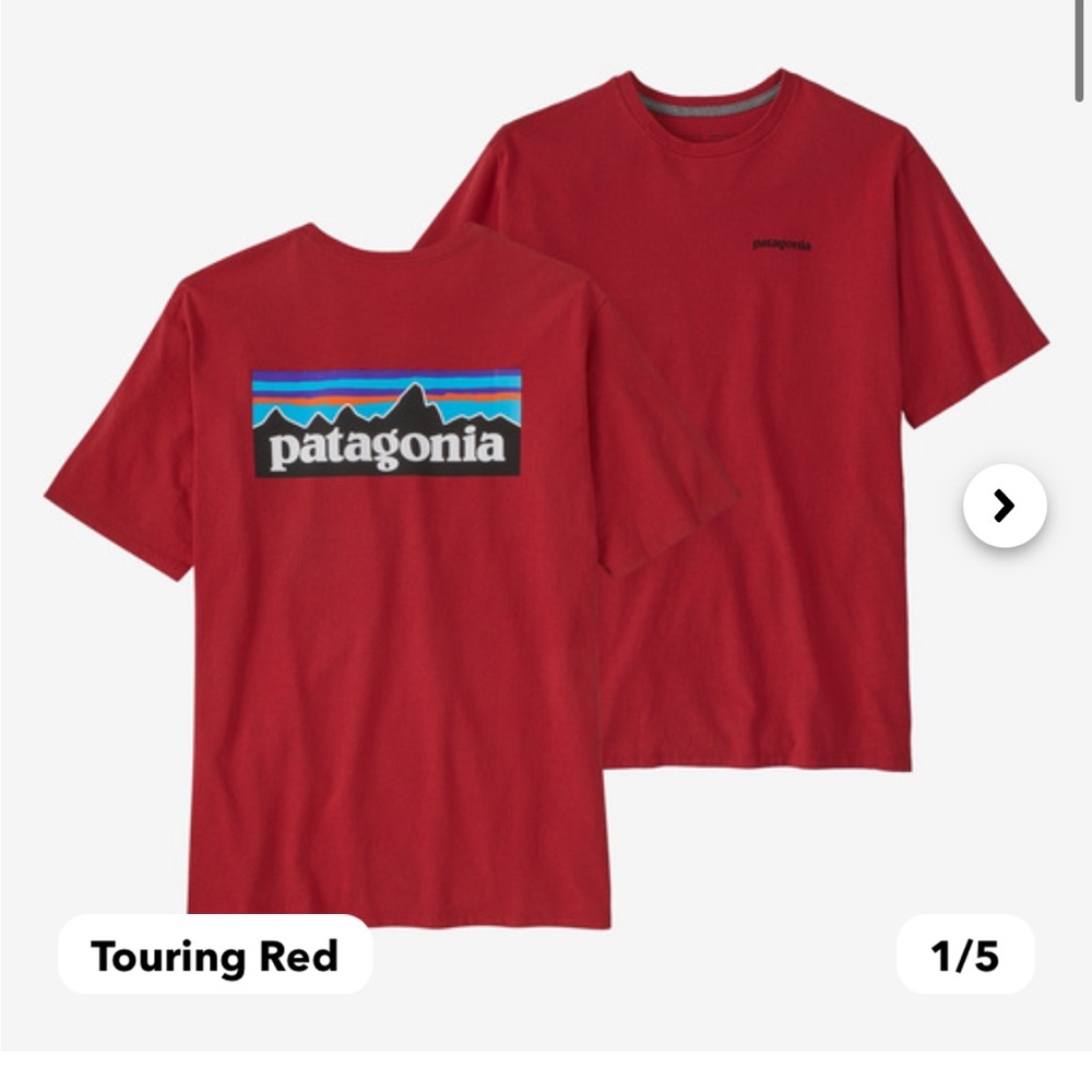 Patagonia Logo Shirt, medium, red